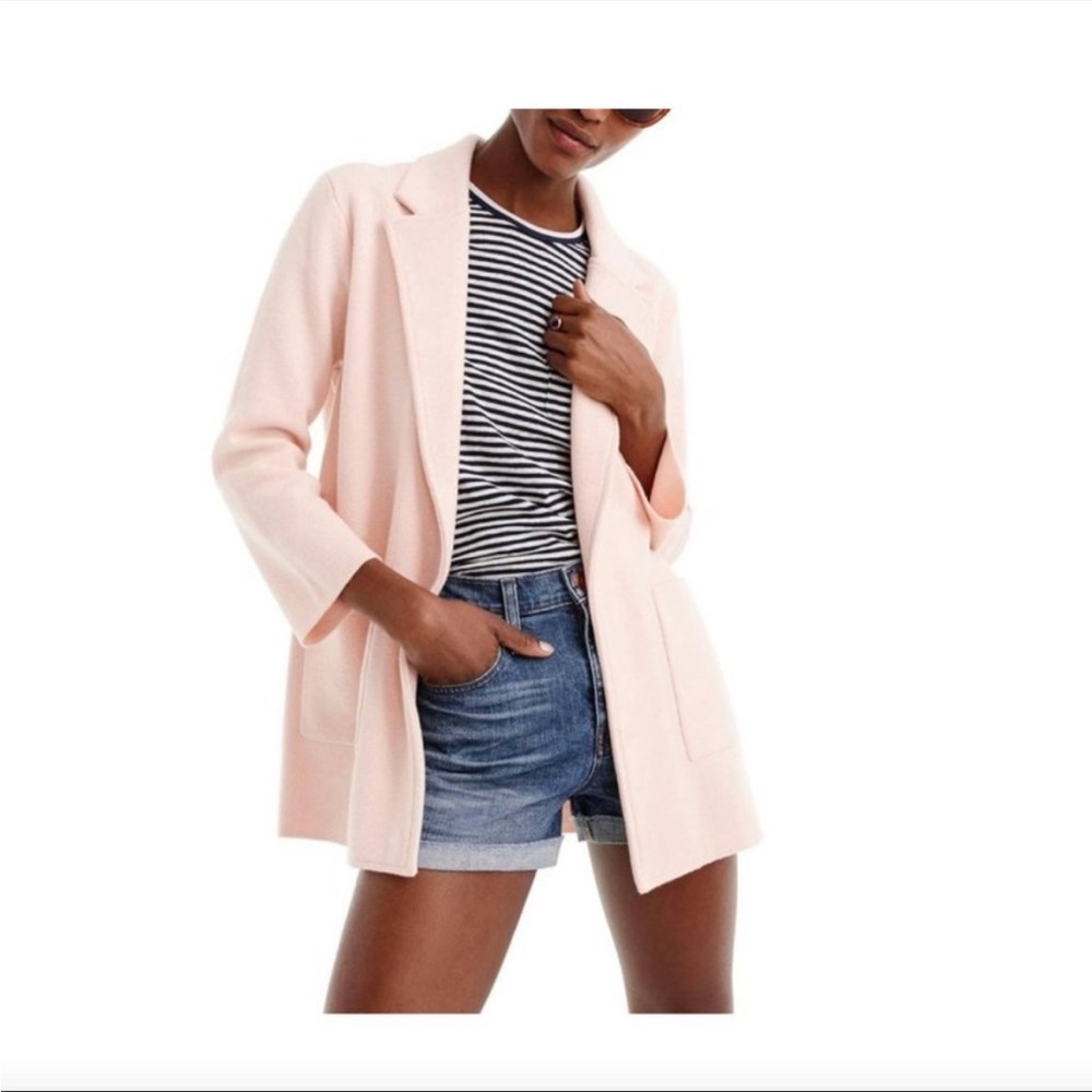 J.Crew Sophie Open-Front Sweater Blake - light pink/ rose color